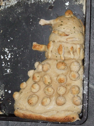 Baked Dalek Bread closeup